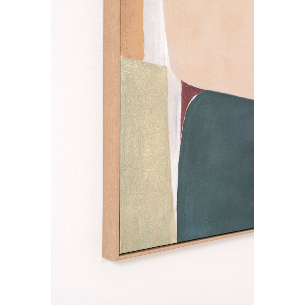 SET 2 CUADROS OLEO 60*90*3.5 CM. MARCO MADERA