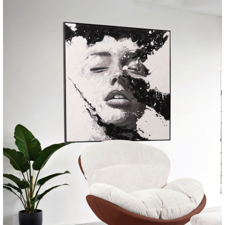 CUADRO OLEO 150*150 CM CON MARCO MADERA