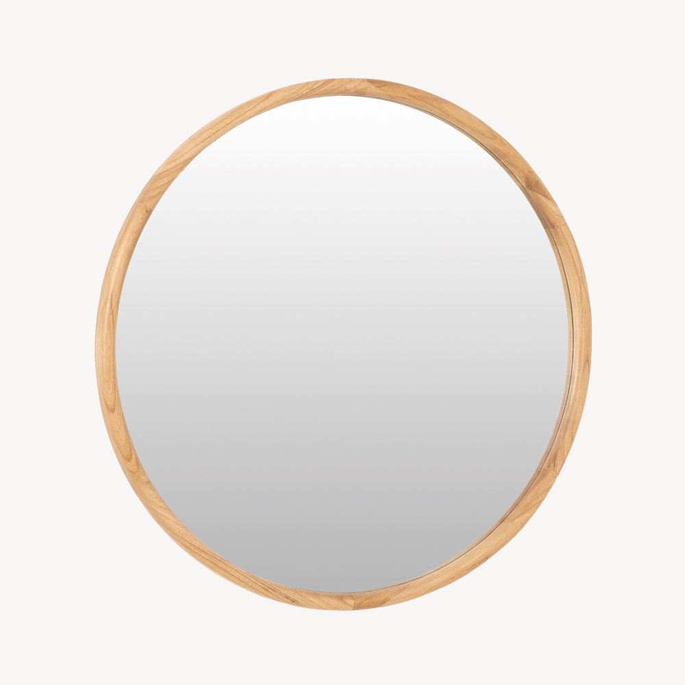 ESPEJO CIRCULAR 90*90 CM. MADERA MACIZA ROBLE