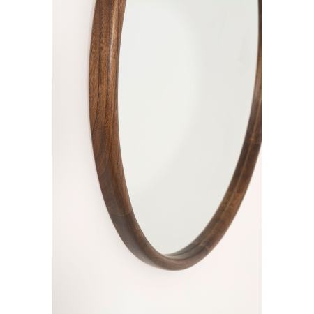 ESPEJO CIRCULAR 90*90 CM. MADERA MACIZA NOGAL