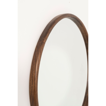 ESPEJO CIRCULAR 90*90 CM. MADERA MACIZA NOGAL