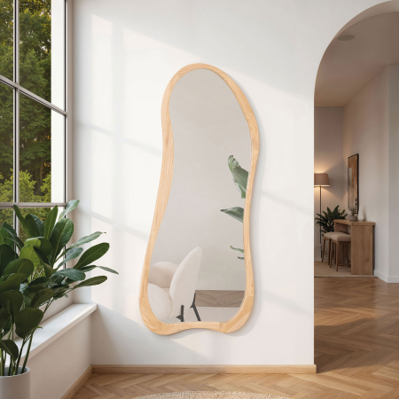 ESPEJO GRANDE 180*80 CM. MARCO MADERA ROBLE