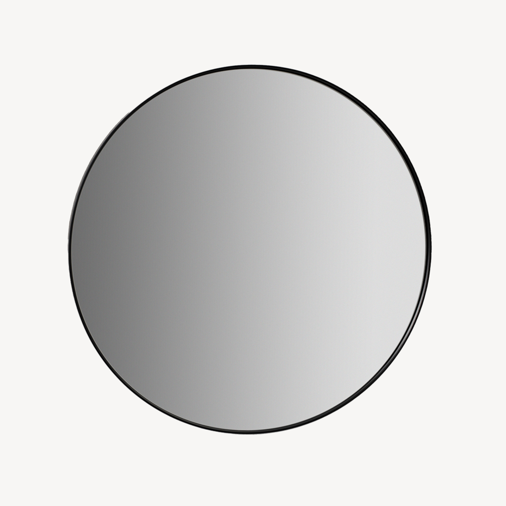 ESPEJO CIRCULAR MARCO ALUMINIO NEGRO 120 CM DIAMETRO
