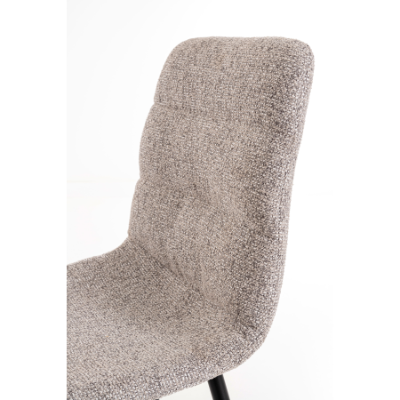 SILLA EMMA. 90*44*55 CM, TAPIZADO ANTIMANCHAS INIFUGO COLOR GRIS. PATAS METAL NEGRO PINTURA EPOXI