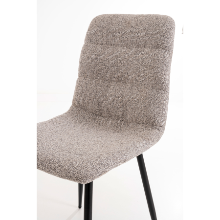 SILLA EMMA. 90*44*55 CM, TAPIZADO ANTIMANCHAS INIFUGO COLOR GRIS. PATAS METAL NEGRO PINTURA EPOXI