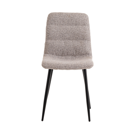 SILLA EMMA. 90*44*55 CM, TAPIZADO ANTIMANCHAS INIFUGO COLOR GRIS. PATAS METAL NEGRO PINTURA EPOXI