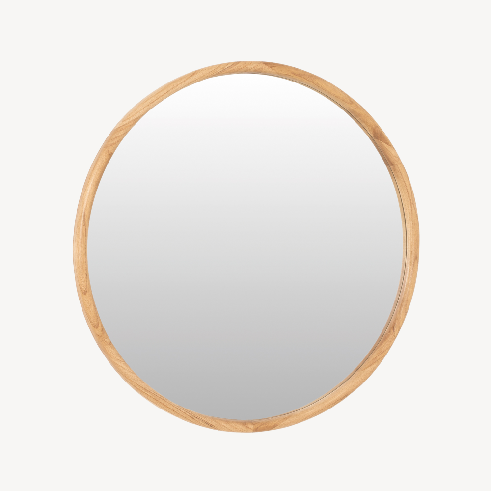 ESPEJO CIRCULAR MADERA ROBLE 70*70 CM