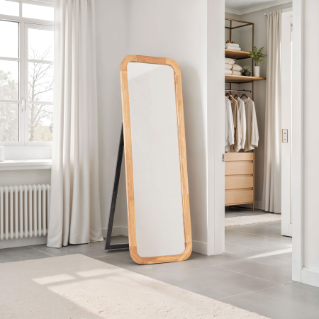 ESPEJO DE SUELO MADERA NOGAL 150*50 CM