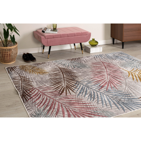 ALFOMBRA HOJAS COLORES. 130*190 CM