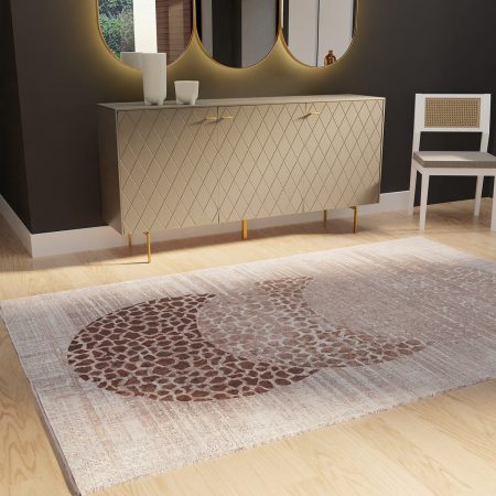 ALFOMBRA DE TEXTURA Y CIRCULOS 160*230 CM