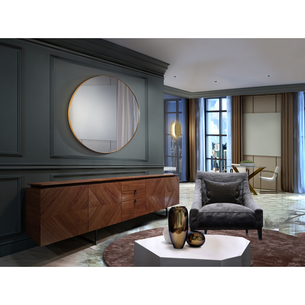 ORIO-ESPEJO REDONDO ?120 ORO