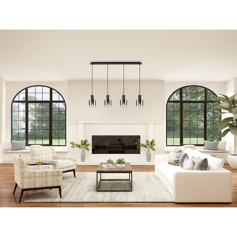 I3-VENIZE- LAMPARA 4L NEGRO-SMOKE