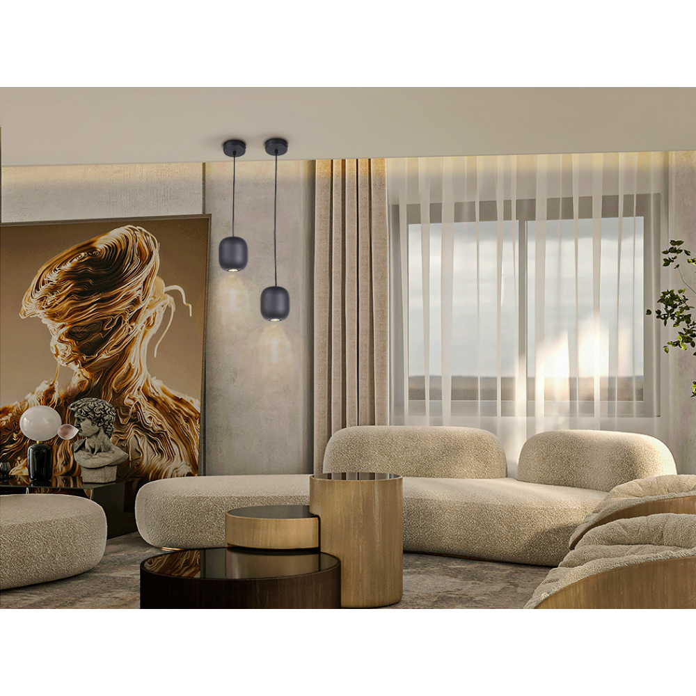 I3-NIMES- LAMPARA 1L NEGRO