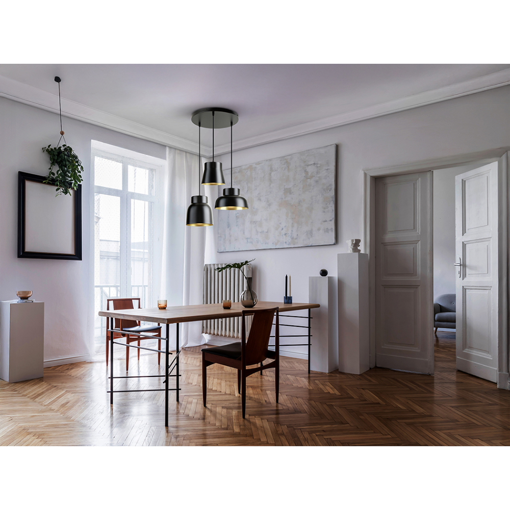 I3-VULCANO- LAMP 3L D50- NEGRO/ORO