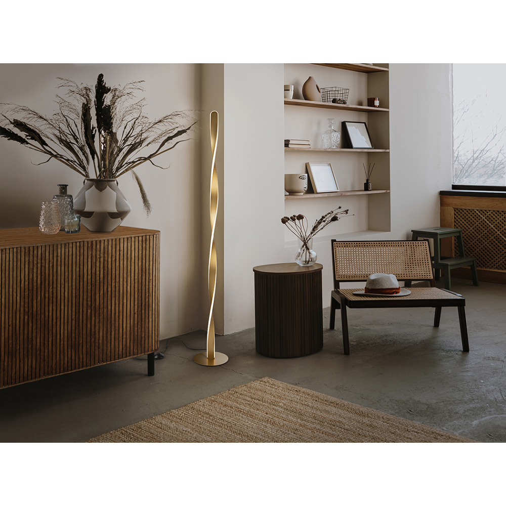 TWIST-LAMPARA DE PIE ORO