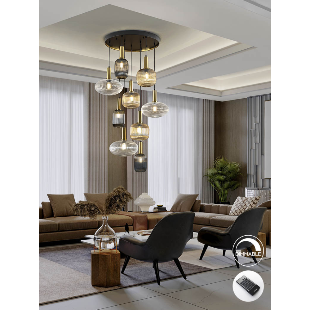 NORMA-LAMP 9L NEGRO-LATON DIM