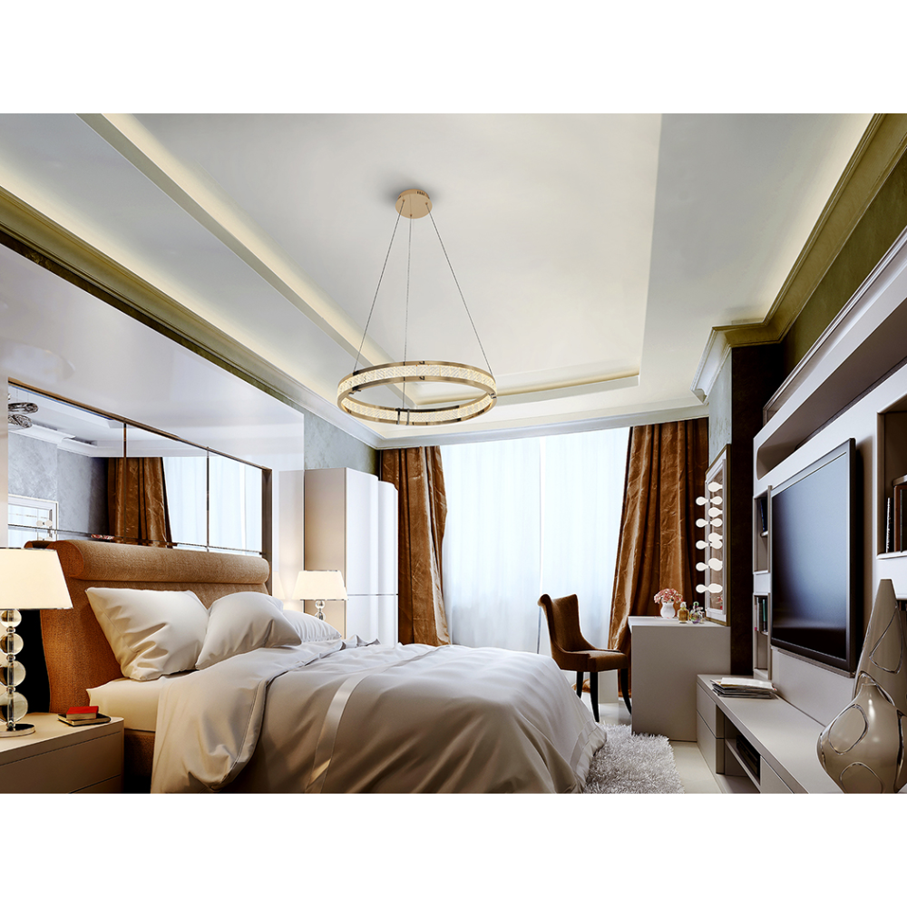 LORIAN- LAMPARA 1 ARO DORADO BRILLO