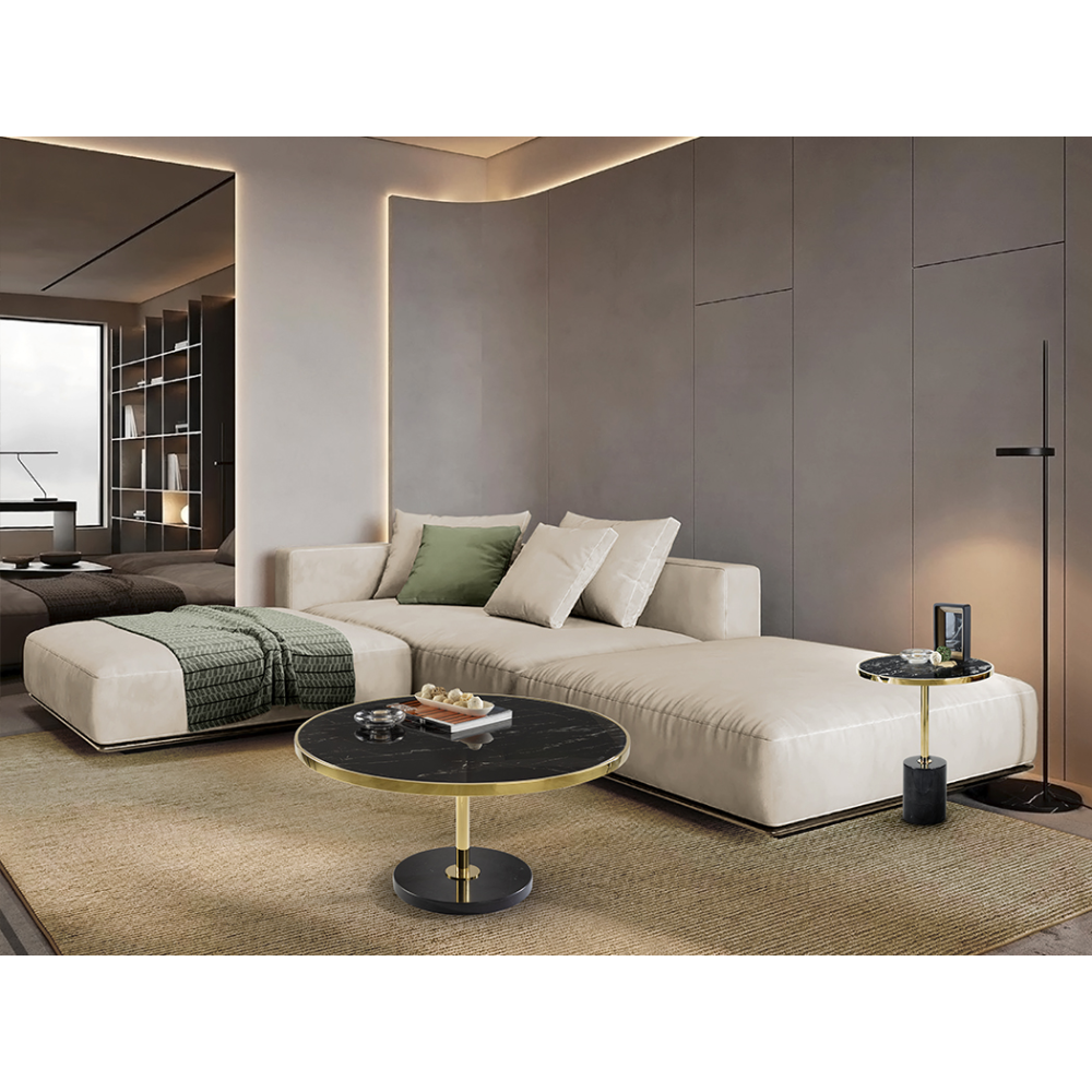 MESA AUX.?DEKALA?NEGRO/ORO ?46