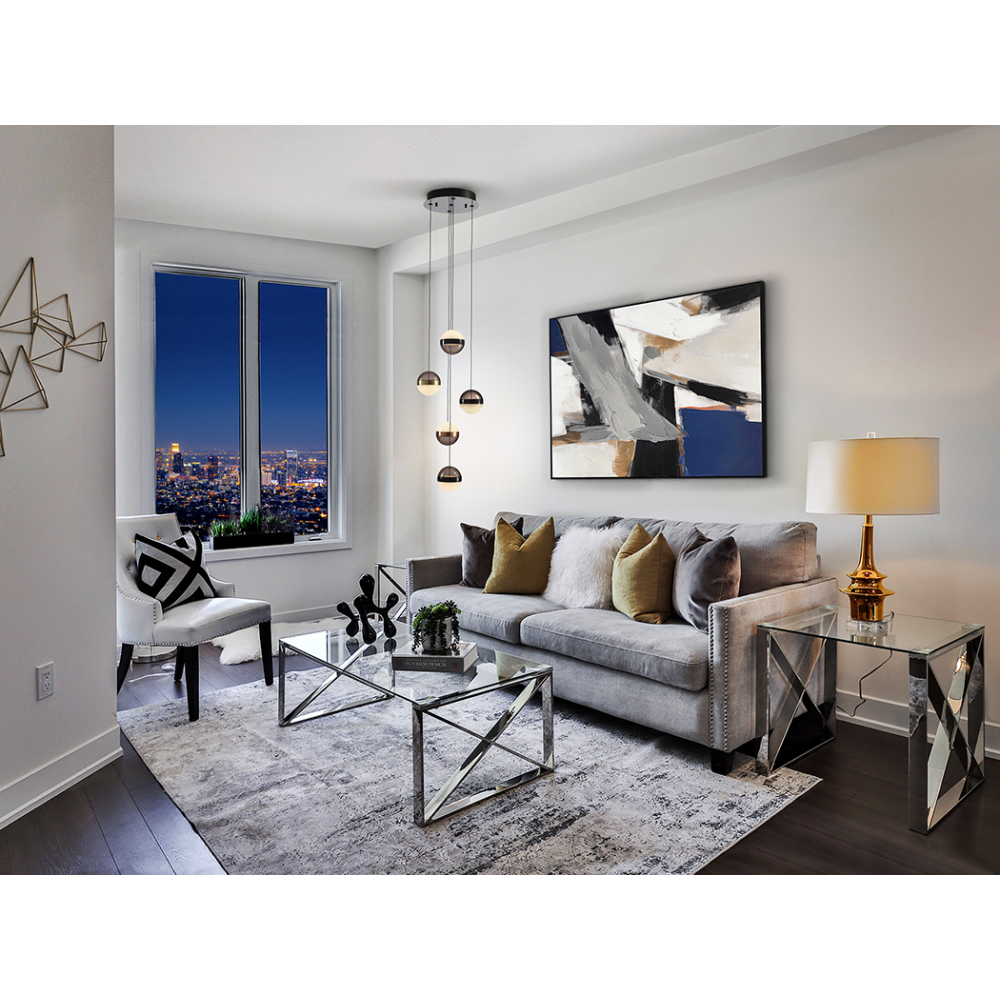 ORBES-LAMPARA 5L NEGRO/COBRE/LATON