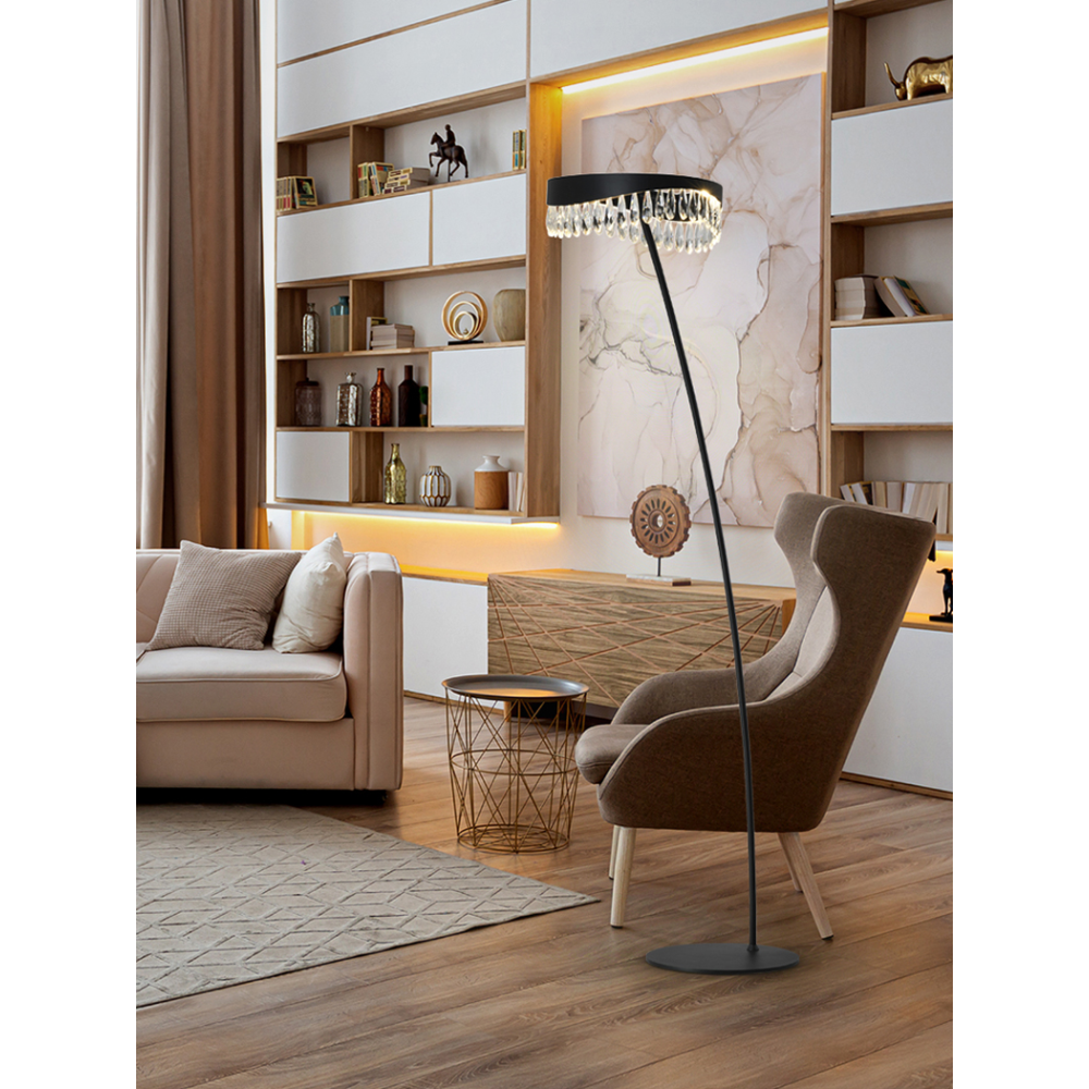 SELENE- PIE SALON NEGRO-CRISTAL