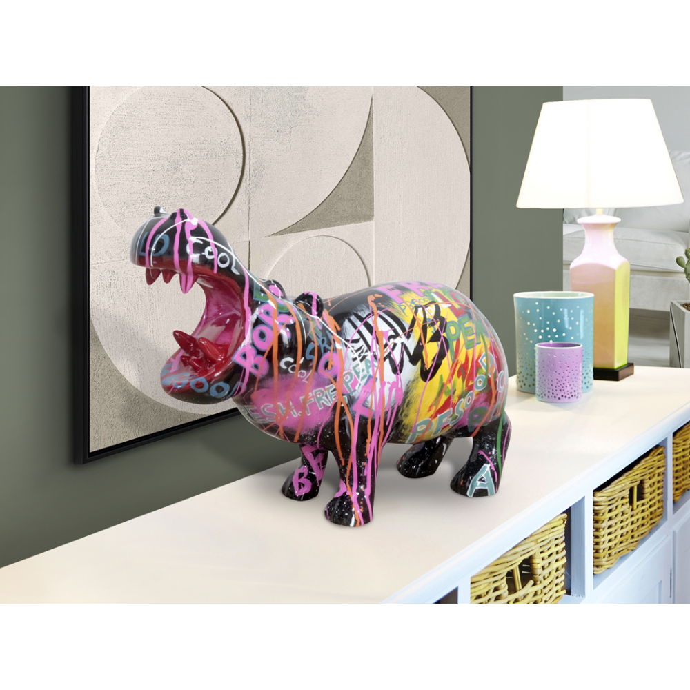 HIPPO- FIGURA DECO GRAFITI