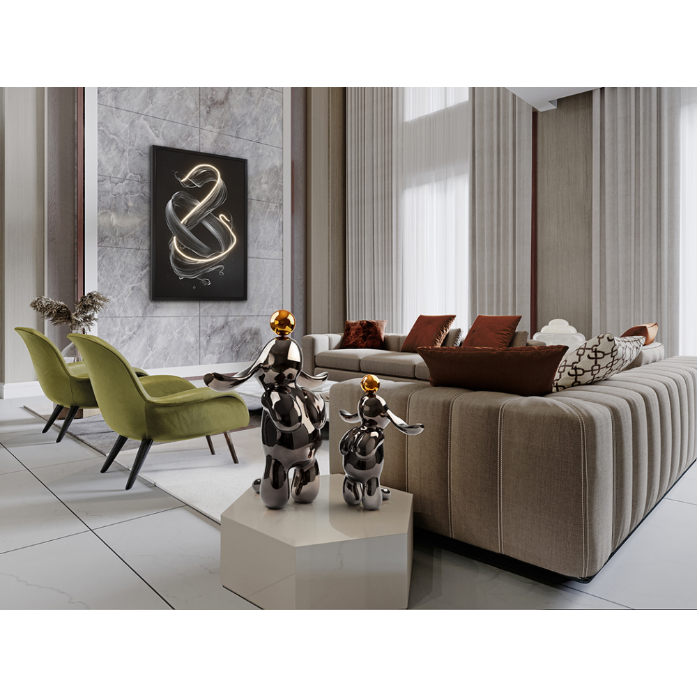 CONEJO- FIGURA -GRIS/NARANJA