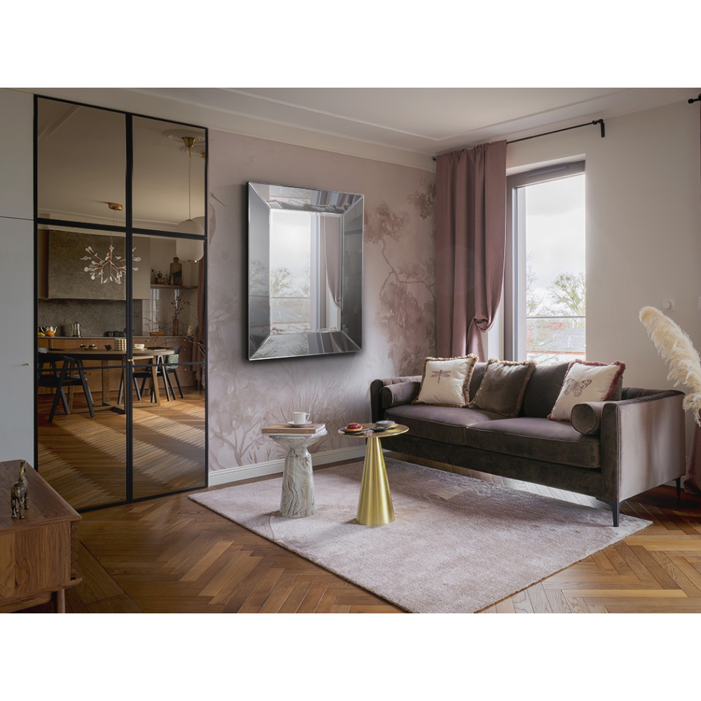 ROMA- ESPEJO 110X81- MARCO SMOKE