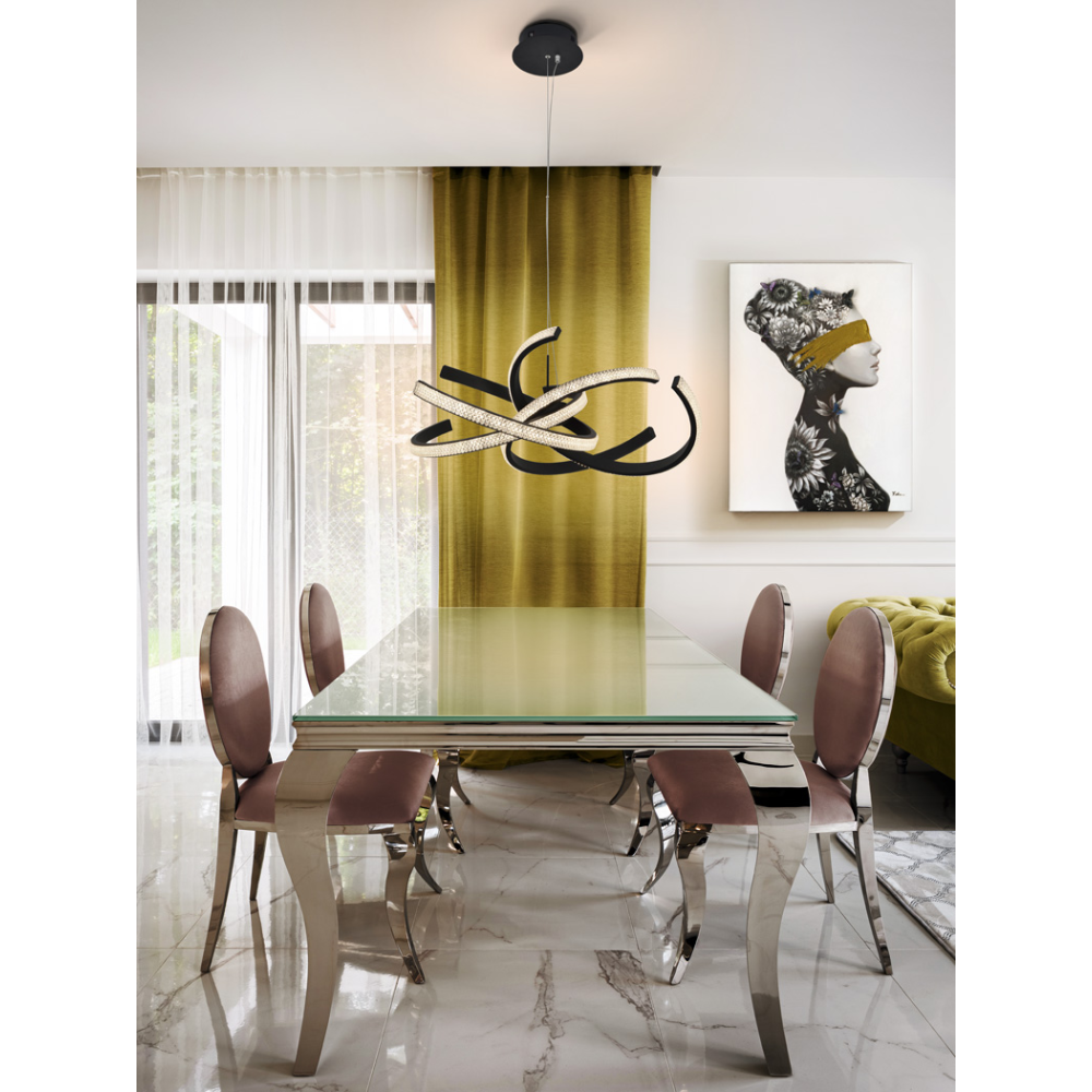 LAMPARA ?RING II? NEGRO 70?