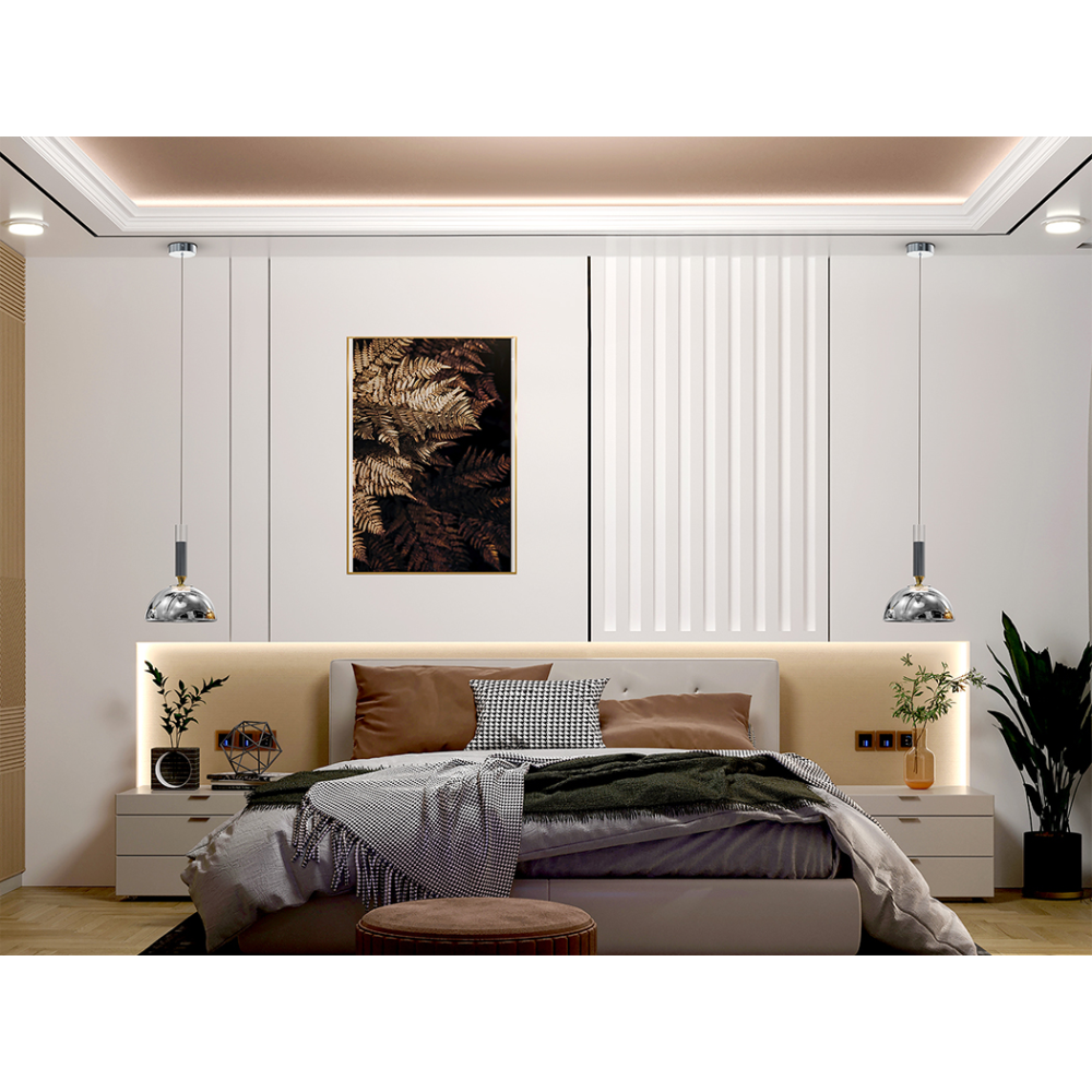 CHARLIZE- LAMPARA 1L- PLATA