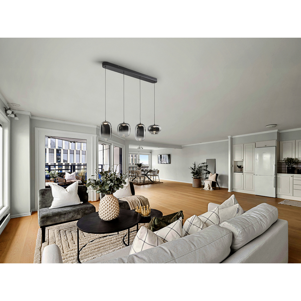 ONICE- LAMPARA 4L NEGRO-SMOKE