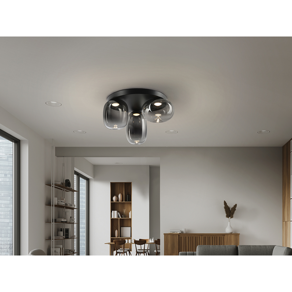 ONICE- PLAFON 3L NEGRO-SMOKE