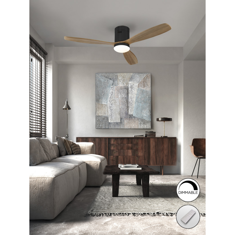 SIROCO-VENTILADOR NEG-NOGAL D132 DIM