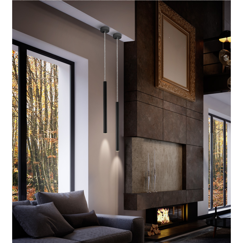 LAMPARA ?VARAS? NEGRO 1L