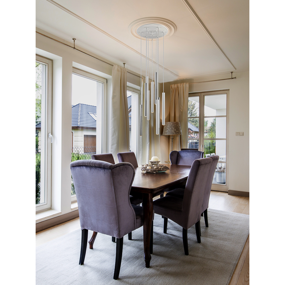 LAMPARA?VARAS? CROMO/BLANCO 9L