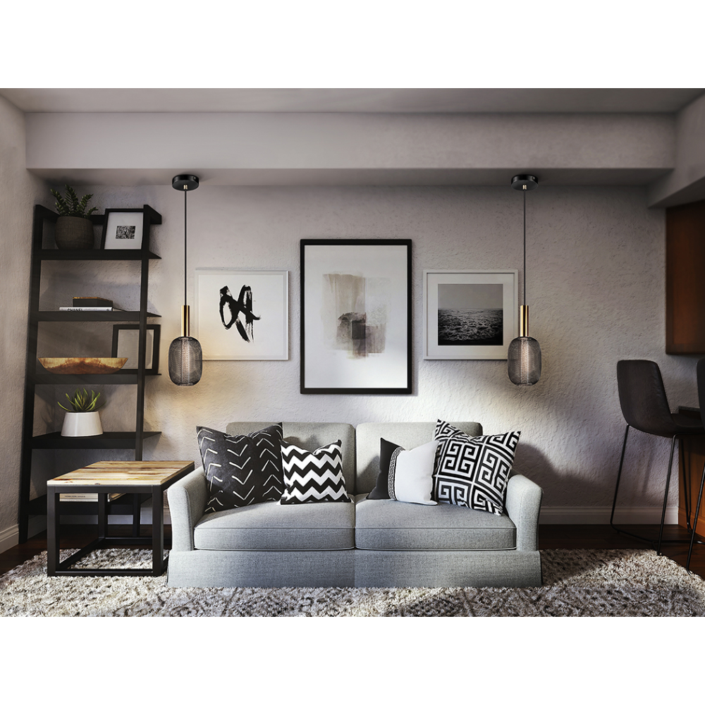 MICRON-LAMPARA 1L ORO/NEGRO