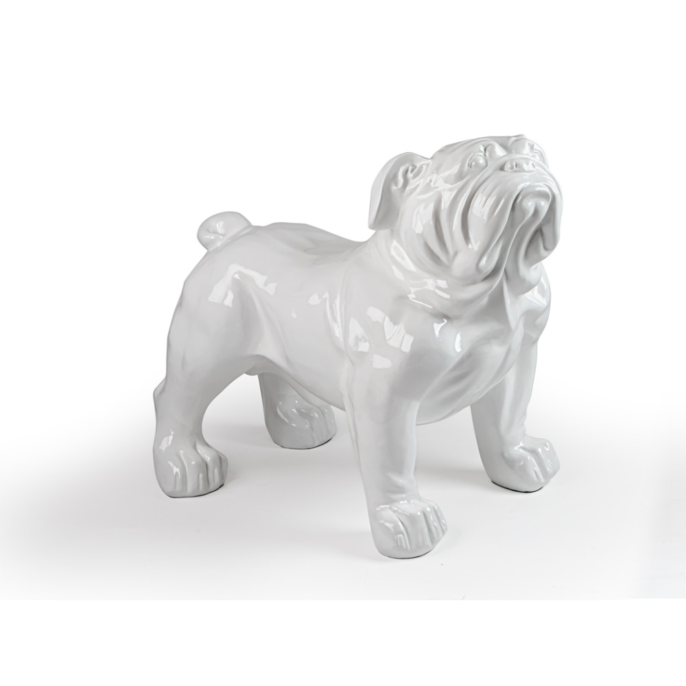 FIGURA GRANDE ?BULLDOG? BLANCO