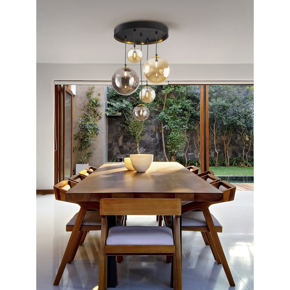 DARK-LAMPARA 5L NEGRO-LATON