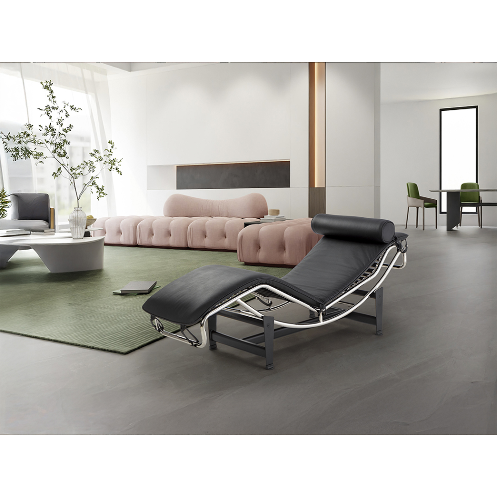 LECO- CHAISE LONGUE - PIEL NEGRA