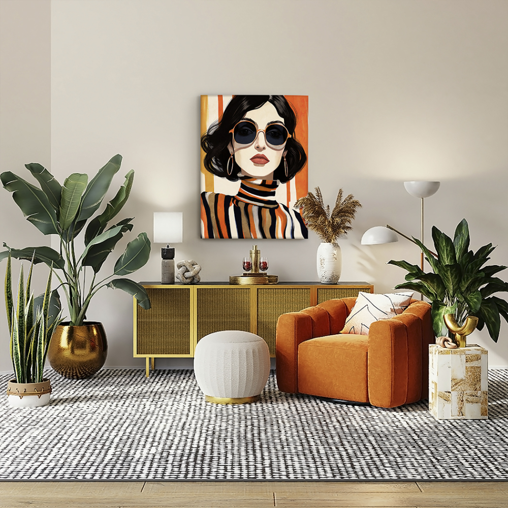 ORANGE- ACRILICO 90X120