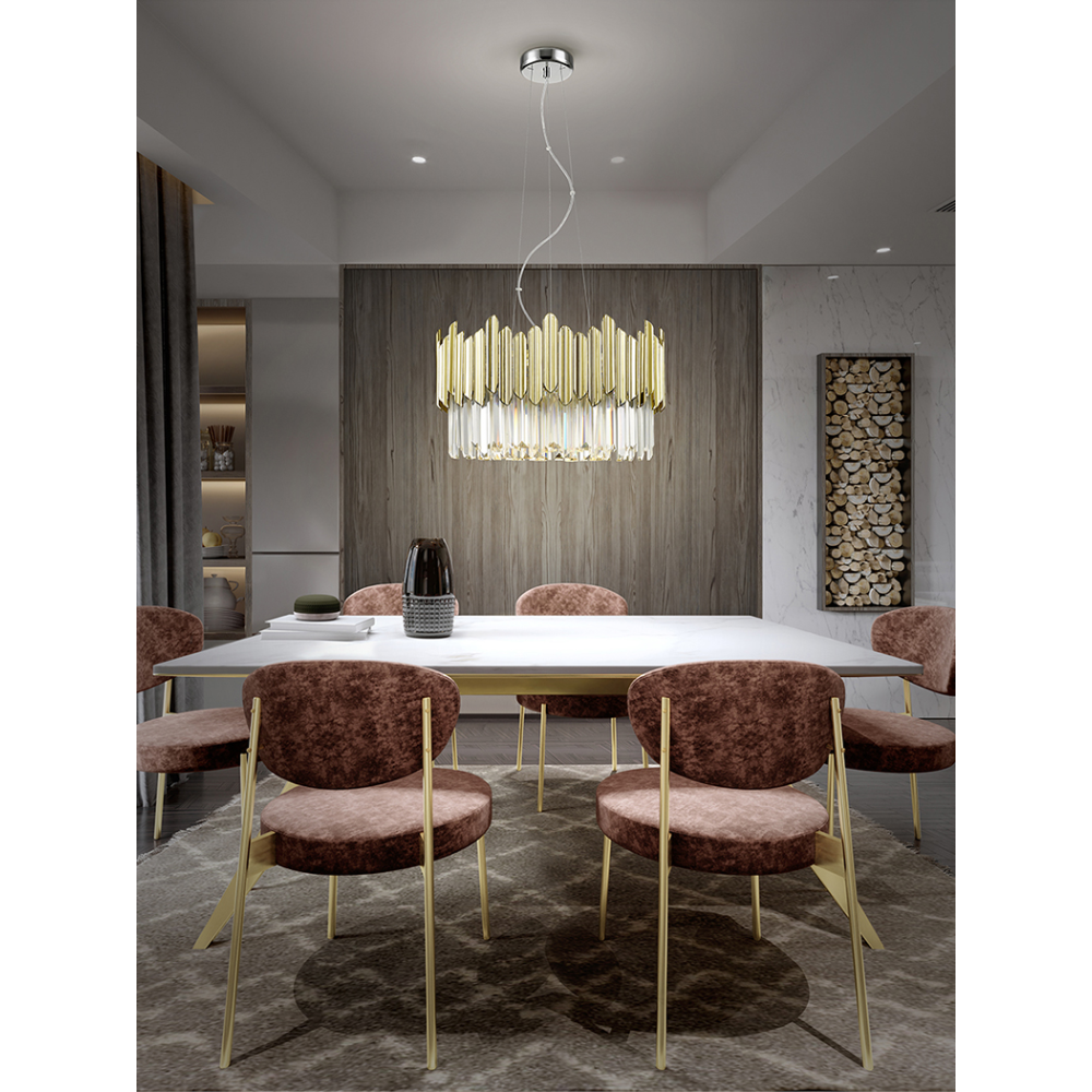 TIARA- LAMPARA 6L CROMO-ORO