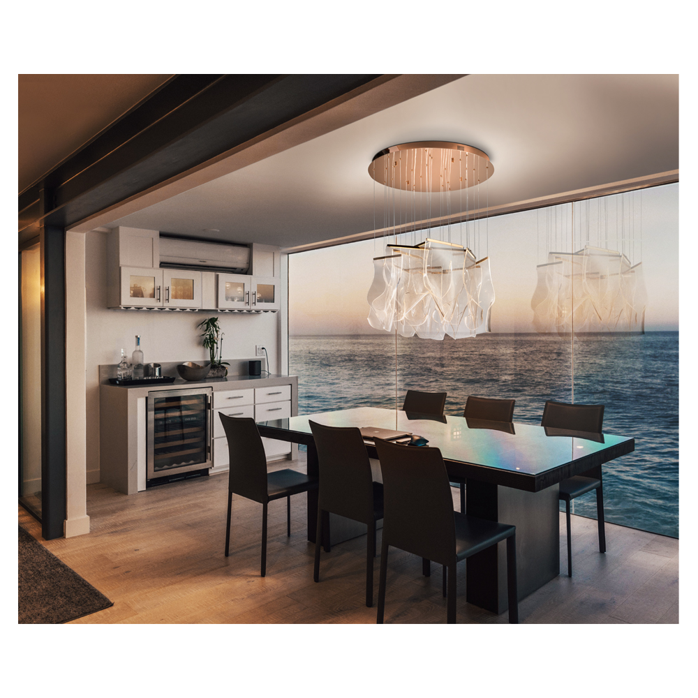 VELOS-LAMPARA 14L ORO ROSA DIMABLE