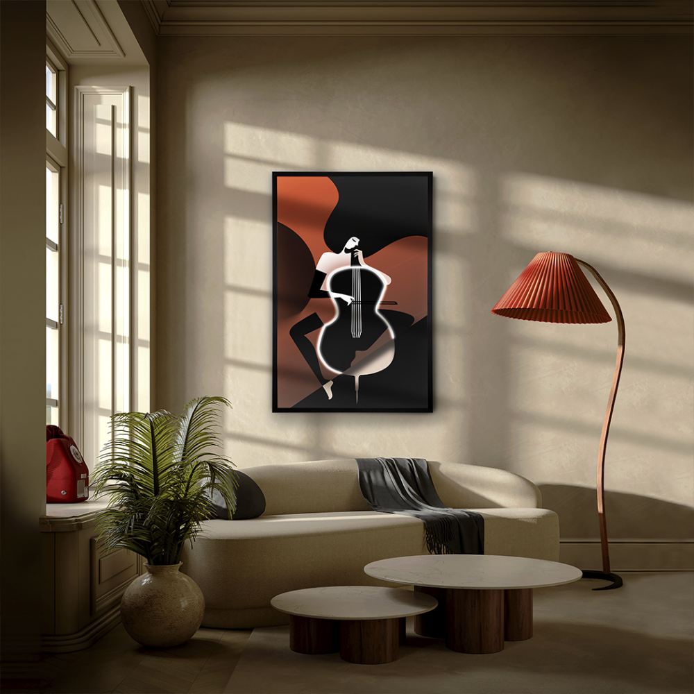 VIOLONCHELO-CUADRO LUZ LED 80X120