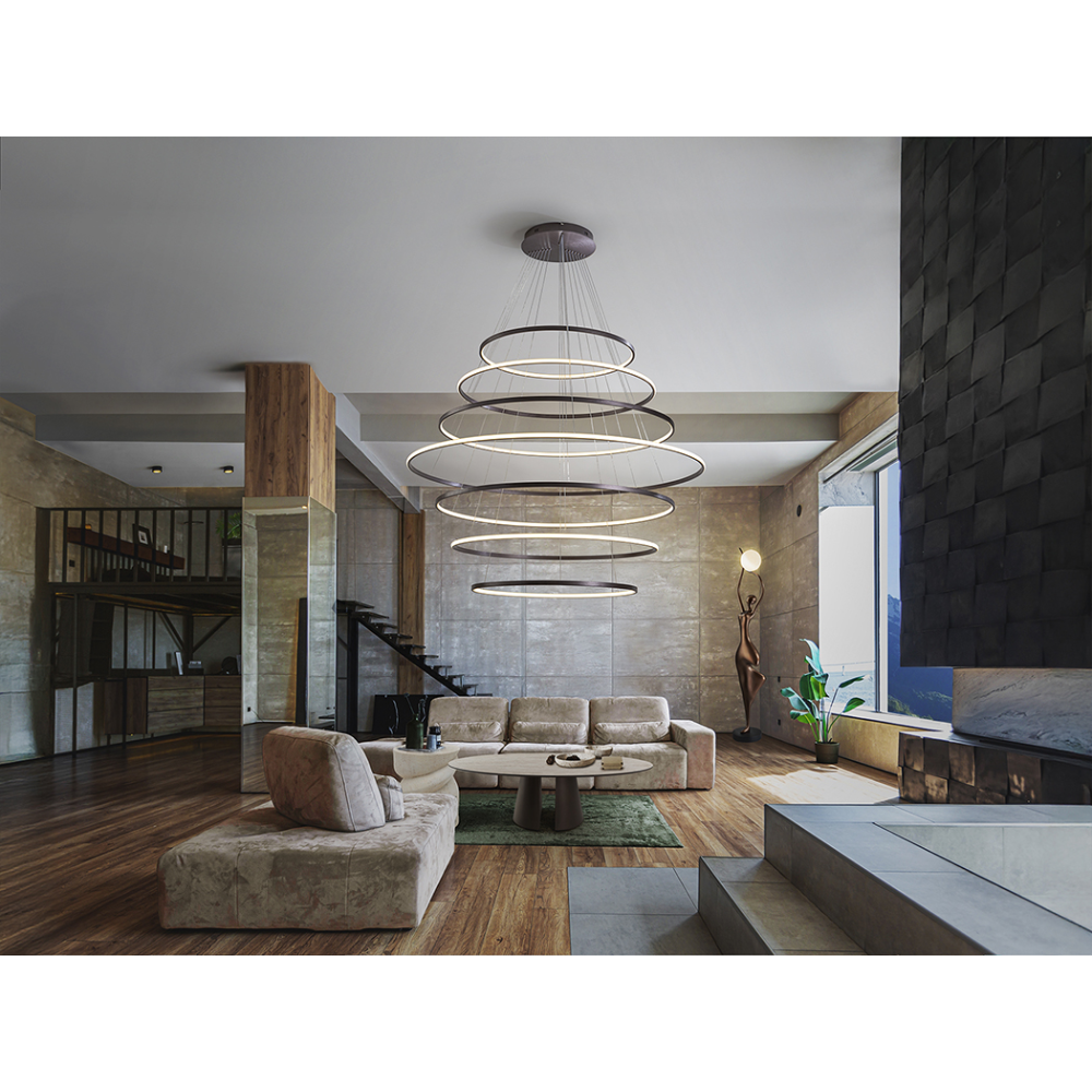 ODESSA- LAMPARA 7 AROS D150-BRONCE