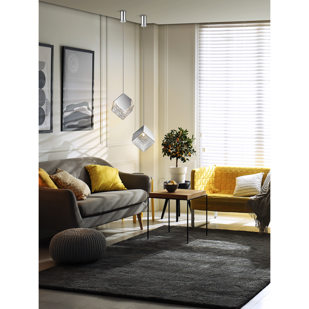 PRISCILA- LAMPARA 1L CROMO