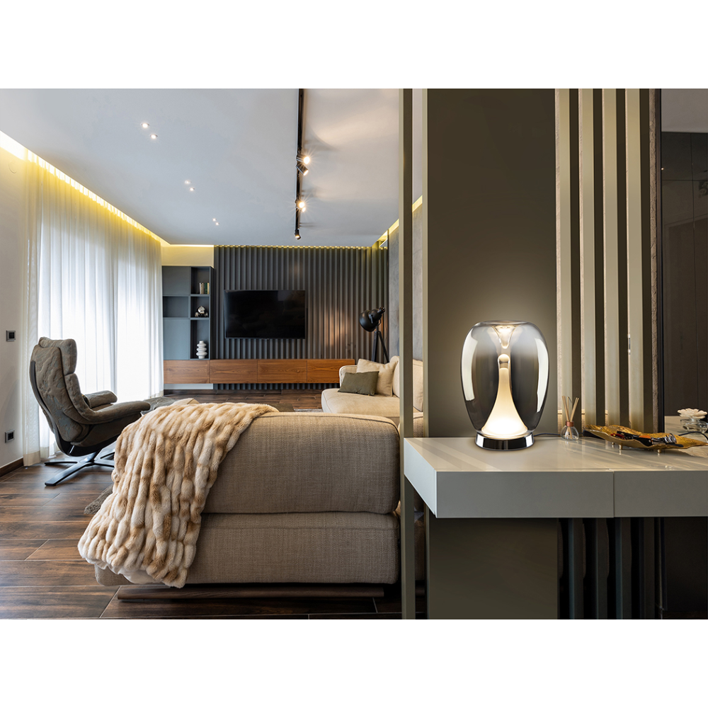 SUSPIRO- SOBREMESA CROMO/SMOKY