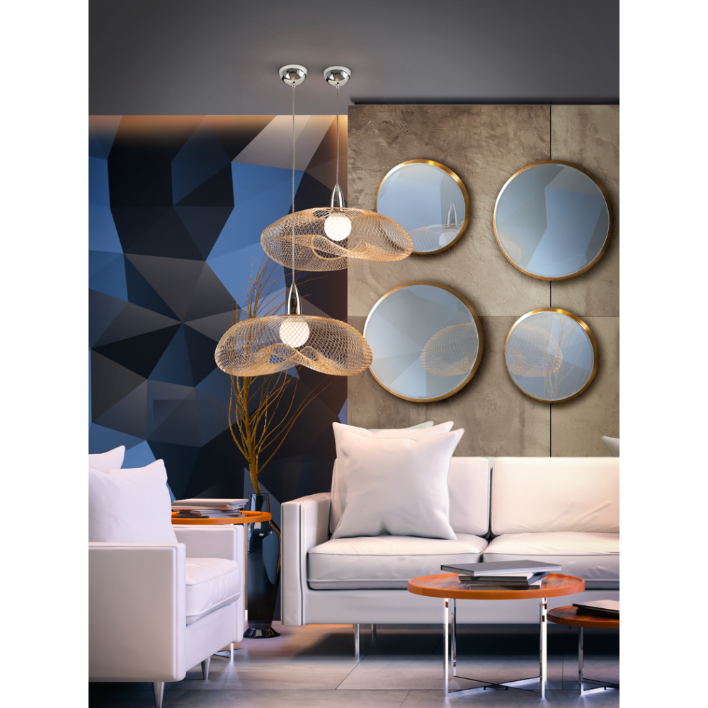 LAMPARA 1L ?FORMA? CROMO/ORO