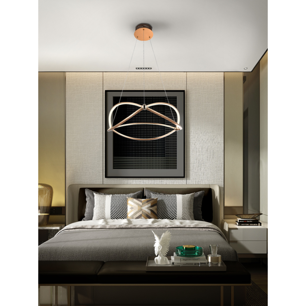 LAMPARA LED ?OCELLIS?60? ORO ROSA