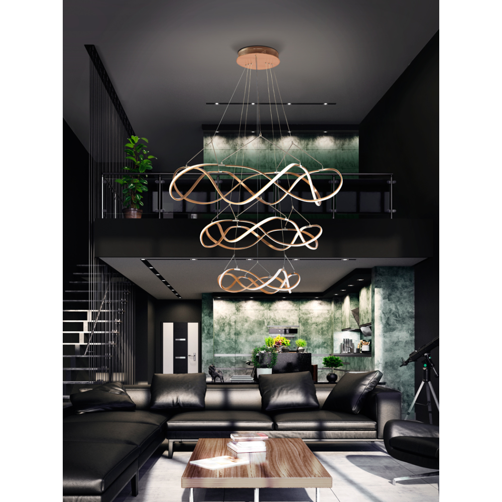 MOLLY-LAMP 3 AROS 110D ORO ROSA DIM