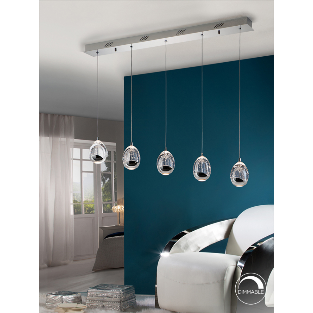 ROCIO- LAMPARA  5L  CROMO