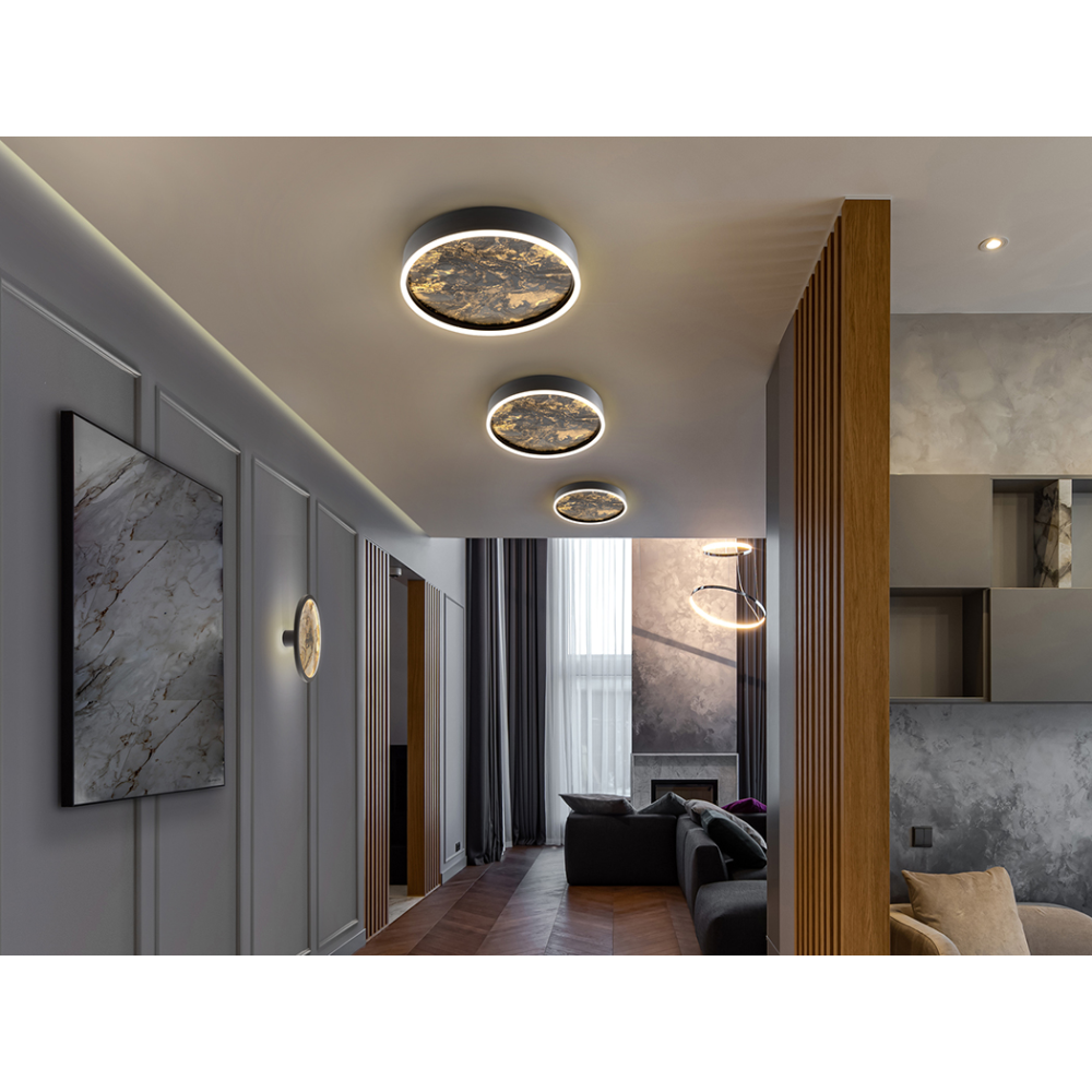 STONE- PLAFON LED CCT -NEGRO 40D